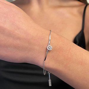 Messika 0.25Cttw Glam'Azone Diamond Chain Bracelet 18K White Gold